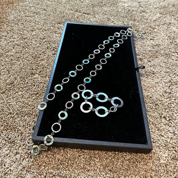 Lia Sophia Jewelry - Lia Sophia oyster shell like long necklace with matching bracelet.